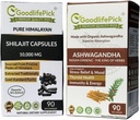 喜马拉雅 Shilajit Capsule & Ashwagandha Capsules Pack 90+90 cm 黄金标准精度质量为最大福利. 所有天然非转基因生物 无水稻粉 无填料 无二氧化硅 无蒸馏