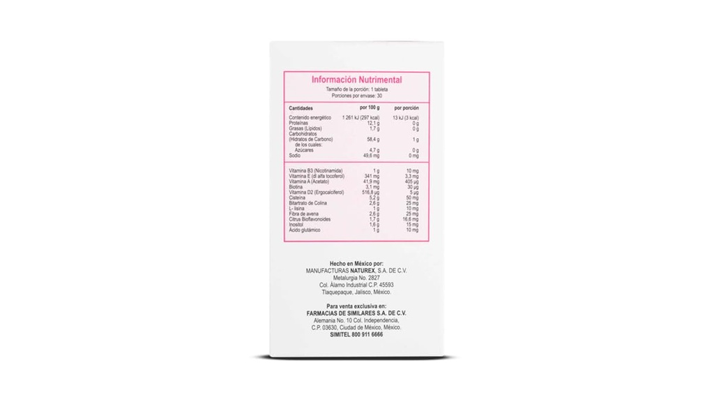 抗氧化剂和氨基酸补充剂 与GELASIM 30TAB CISTE相比较