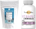 精粉维生素C,454名服务员和维生素C Chewables,60名服务员