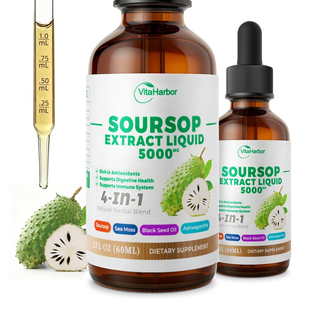 4-in-1 Soursop Bitters Liquid, Soursop Oil with Sea Moss & Black Seed Oil & Ashwagandha, for Imune & Digestive & Cell Support, Sweet-Free QQ N-GMO & Vegan (2 Fl oz) Slightly Sweet Flavor (英语) 苏尔索普石油与海蚊和黑种子油和Ashwagandha(英语:Soursop Oil with Sea Moss & Black Shwagandha),为Immune & Digestive & Cell 支持,无糖无糖无糖无糖无糖无糖无糖无糖无糖无糖无糖无糖无糖无糖无糖无糖无糖无糖无糖无糖无糖无糖无糖无糖无糖无糖无糖无糖无糖无糖无糖无糖无糖无糖无糖无糖无糖无糖无糖无糖无糖无糖无糖无糖无糖无糖无糖无