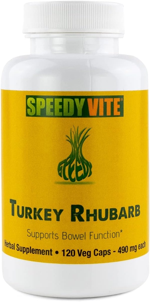 快速Vite土耳其 Rhubarb公式 支持 Bowel 函数 * * 包含 Cascara Sagrada, Senna, Psyllium, Aloe Vera, Slippery Elm and More (1x120 Veg Caps) 的 Colon Detox and Cleanse 公式