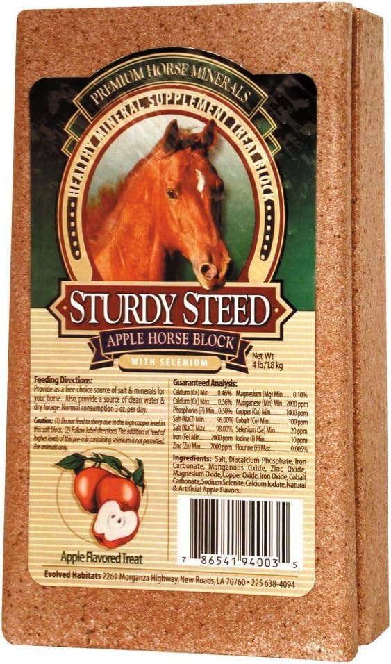 Sturdy Steed 健康矿物 补充 Apple Treat Block for Horse, 4英镑