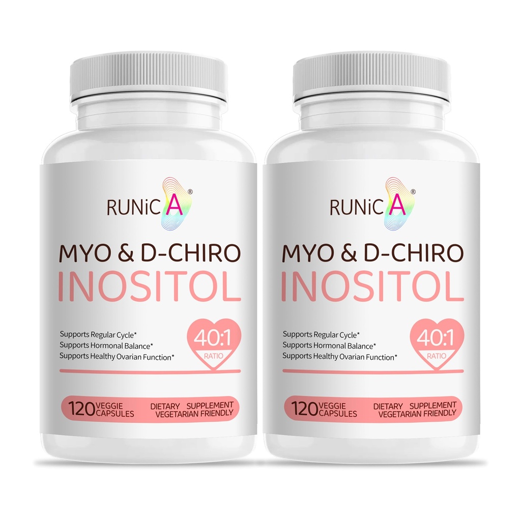 Myo-Inositol & D-Chiro Inositol 妇女补充金 -- -- 理想40:1 比率 -- -- 支持妇女的荷尔蒙平衡与生育率和Ovarian健康 -- -- Vegan粉末卡普尔 -- -- 60天供应