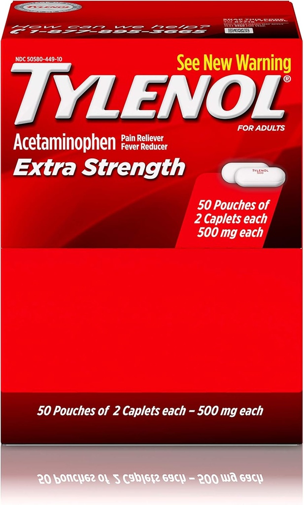 Tylenol Extra Trenger Caplets, 100 计数, 包 2