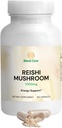 有机Reishi蘑菇 提取卡普苏莱斯 - 改善睡眠,抗疟,心血管健康,免疫支持,压力救济,Vegan - 非GMO