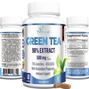 绿色茶叶提取 98% - 3X 强度,75% 多酚酸盐,45% EGCG, 超级抗氧化剂 - 60 Capsules