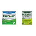 Dulcolax 快速救济药剂 快速救济药剂 快速救济药剂 直肠仅用 Bisacodyl, 10 mg & Tovernight 救济药剂 Gentle Contipation Relief, Bisacodyl 5 mg 药片, 50 count