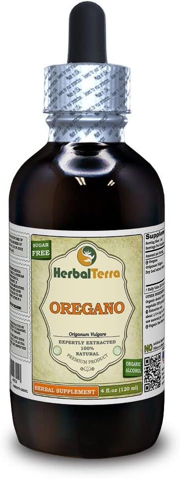 Oregano(Origanum Vulgare) 丁香,有机干叶液体提取物(Brand name:Herbalterra, Proudly in USA) 4 fl.oz(120毫升)