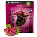 PowderVitamin Electrolytes Powder Plus (50 Servings) Grape Electrolyte Powder Zero Calorie Keto, 0 Sugar, No Maltodextrin,1000mg Potassium,120mg Calcium,120mg Magnesium, Hydration Powder