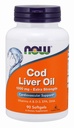 Now Foods Supplements, Cod Liver Oil, 外加维生素A & D-3, 美国环保局, DHA, 90 Softgels