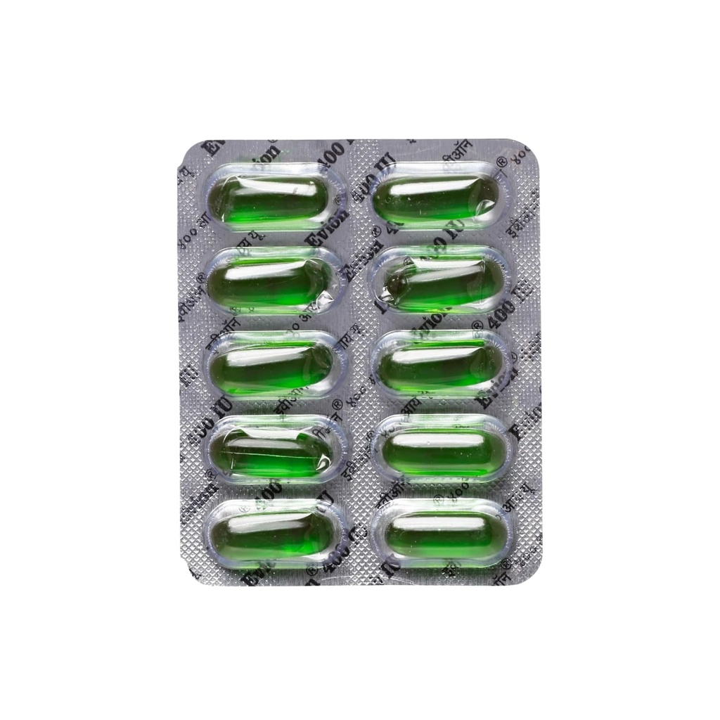 50 Evion Capsules Vitamin E for Glowing Face, Strong Hair, Acne, Nails, Glowing Skin 400mg (英语). Evion Capsules Vitamin E for Glowing Face, Strong Hair, Acne, Nails, Glowing Skin 400mg (英语).