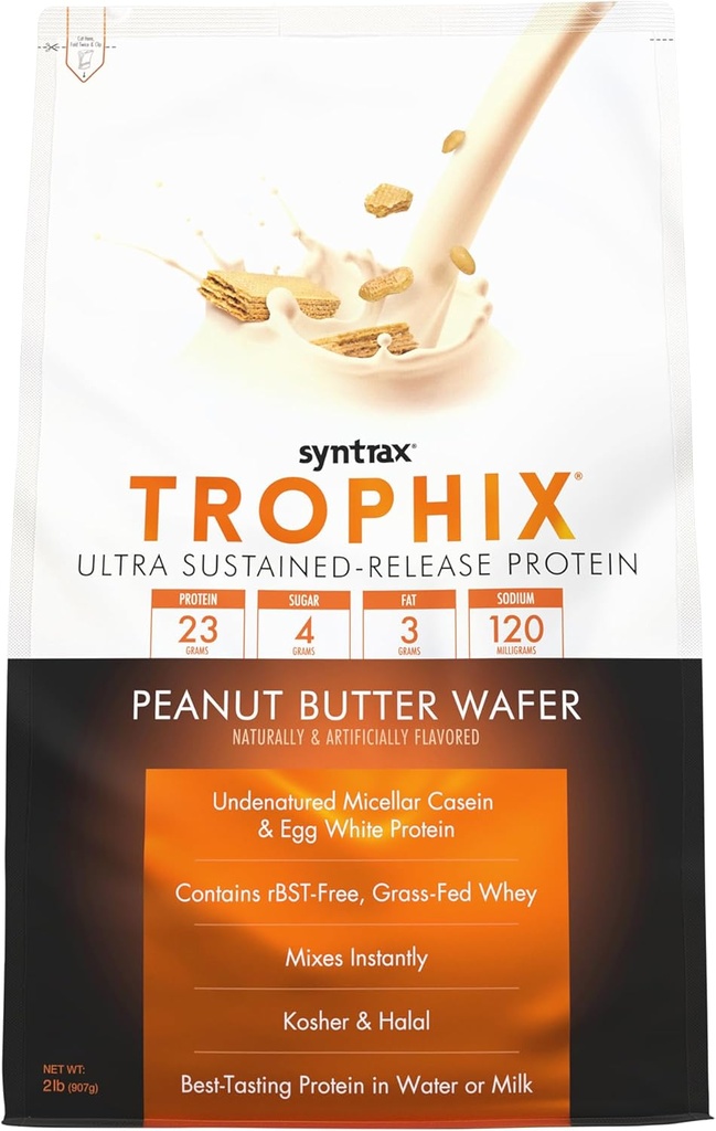 Syntrax 营养 特罗菲克斯 超持久释放蛋白质 粉末 花生酸盐 2 lbs 真正的蜡片