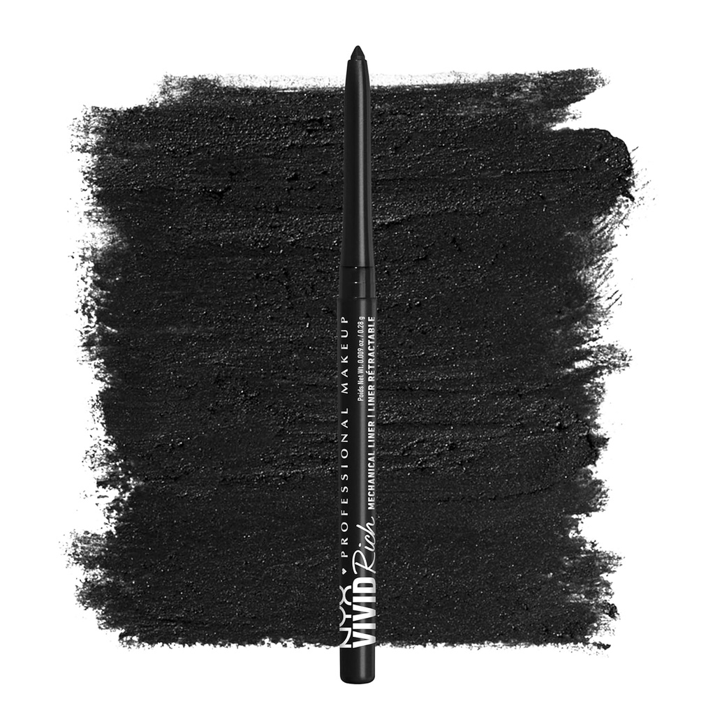 NYX专业制造机械眼球,Vivid 富力机械,Creamy Retractable Eyliner - 总是Onyx,黑眼球