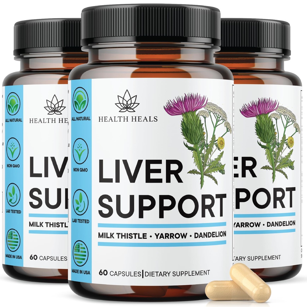Liver Cleanse & 维修公式 - 配有 Milk Tedle Dandelion Root Turmeric, Artichoke 提取用于 Liver 健康的草药 Liver 支持补编 - 180 Counter