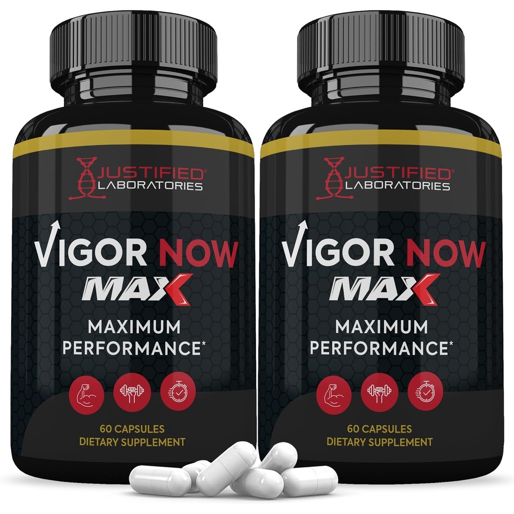 合理实验室(2 Pack Vigor Now 2 Pack Vigor Max 1600MG 高级男子健康公式 120 Capsules)