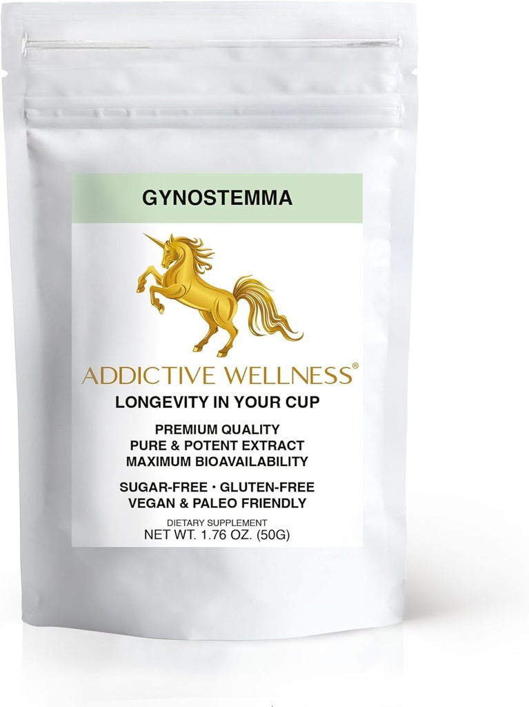 添加性健康 Gynostemma 叶片提取粉 - 纯和Potent Jiaogulan 能源适应剂, 1 包