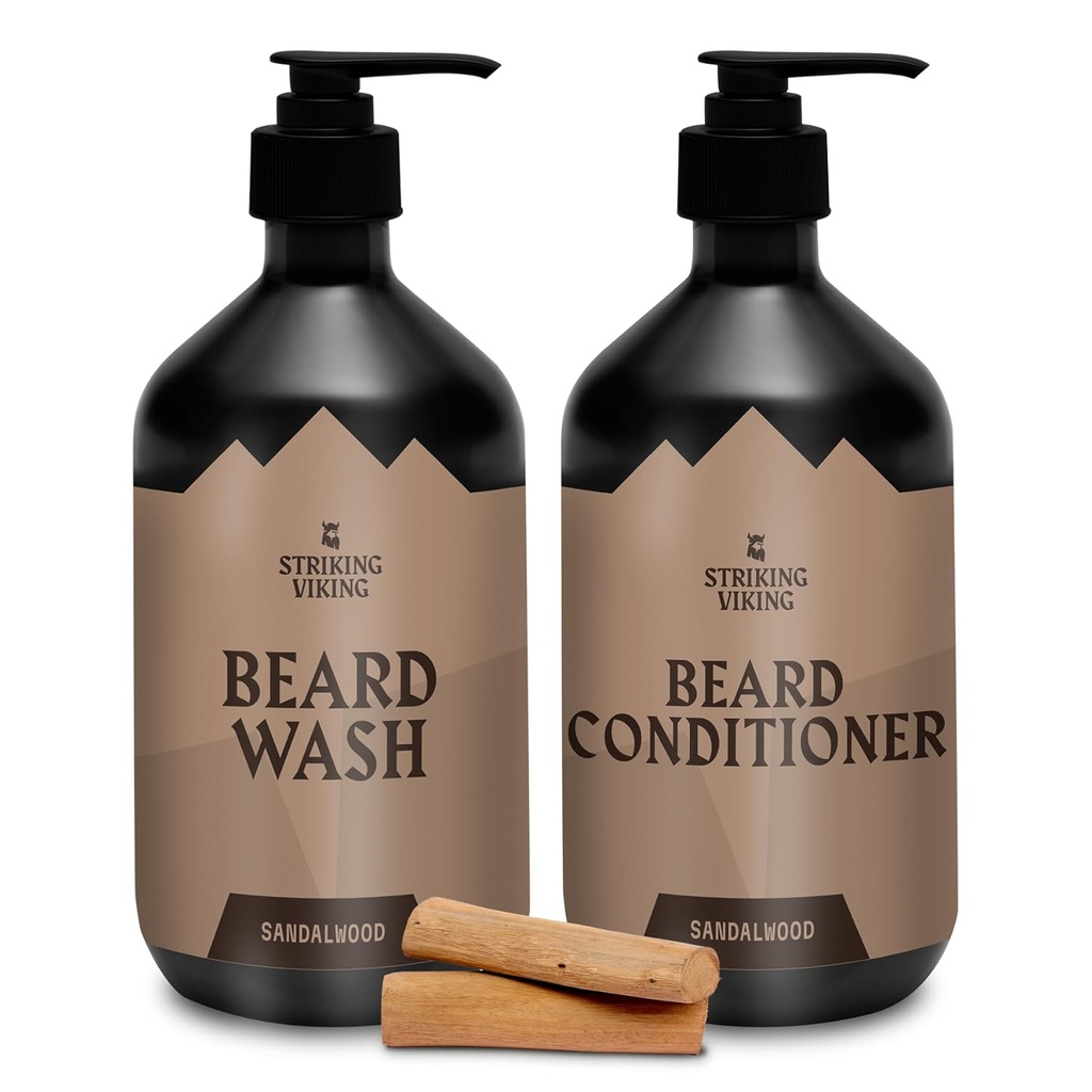 Sandalwood) - Paraben & Sulfate Free Shampoo 配Jojoba Oil - 深清所有种类的胡子(每瓶10oz)