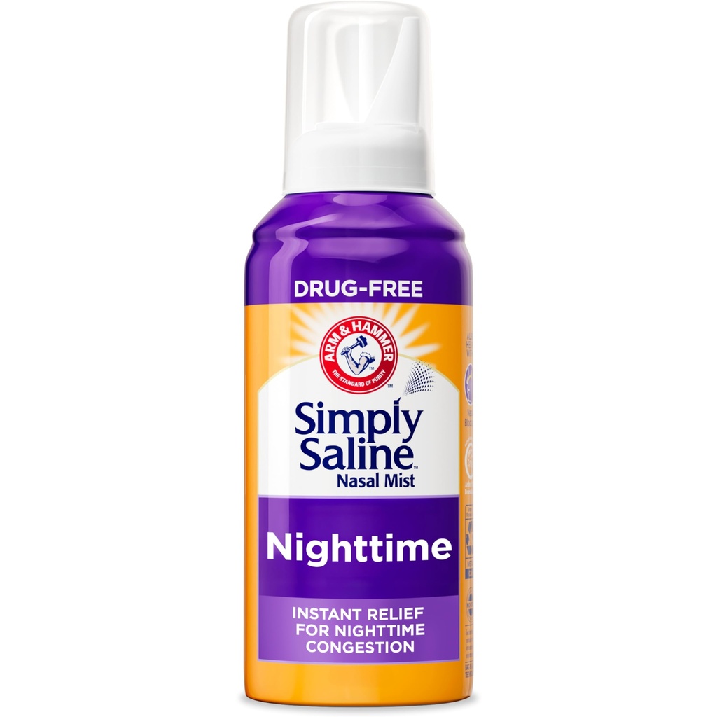 ARM & HAMMER 纯夜无毒雾在夜间摄入鼻腔,超强,让Eucalyptus平静下来,与Rx和OTC安全使用,年龄2+,4.6 oz(129克)