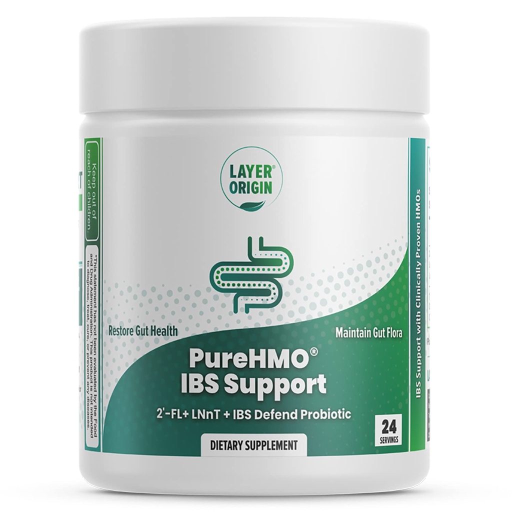 层源纯HMO IBS支持 - 临床测试的超级预生+IBS的Probiotic - 加强固态障碍并恢复你的固态功能