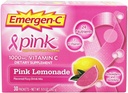Emergen-C 1000mg 维他命C粉用于每日免疫支持咖啡因 免费维他命C 配有锌和曼干内塞,B维他命和电解质,超级橙色火焰 - 30个计数