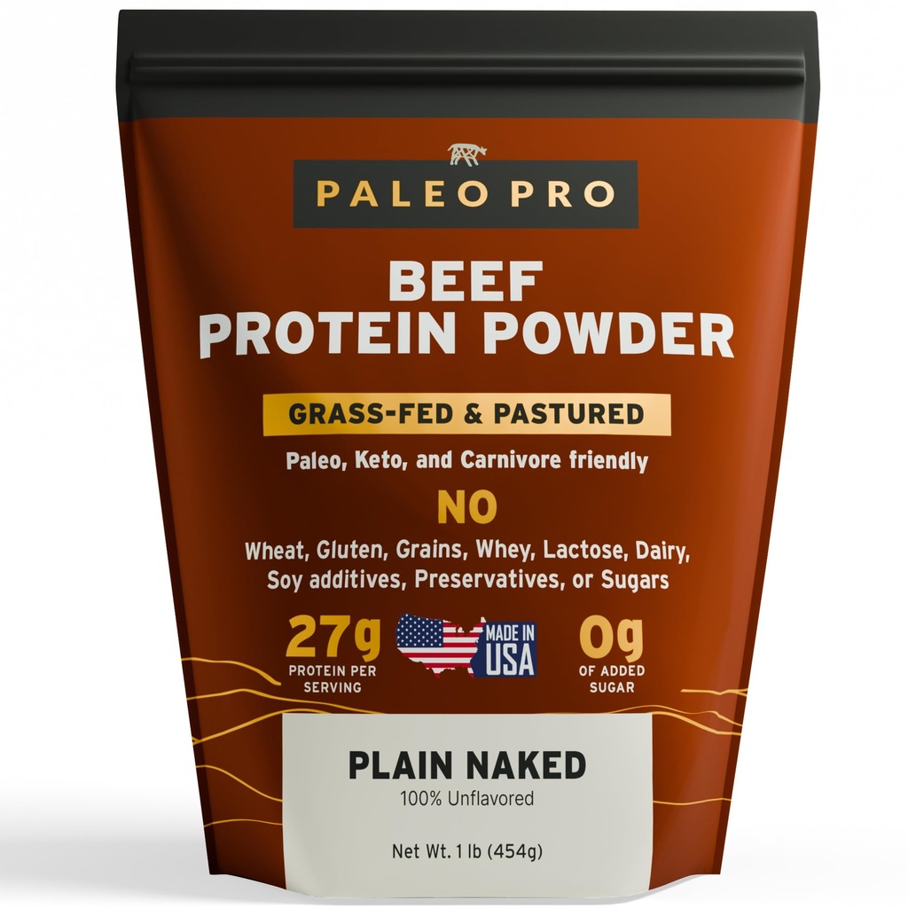 PaleoProtein Powder Grass-Fed, Pastureed, Cage-Free Protein QQ Gluten & Dairy Free. 无糖,大豆,谷物或Net Carbs QQPaleo & Keto Friendly - 15 services (16 oz, Plain) 互联网档案馆的存檔,存档日期2014-03-02.