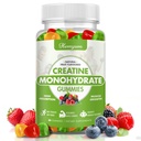 Creatine Monohydrate Gummys - 5g Creatine for Men Men, 增强肌肉强度,促进焦点和耐力,肌肉构建器,L-陶林+维生素B12,维根,Gluten-Free 80 Counter