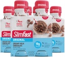 SlimFast Meal Explain Shake,原产奶巧克力,10g 准备饮用蛋白质,11 Fl. Oz瓶,4 Counter (Pack of 3) (Package May Vary)