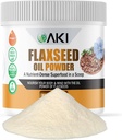 AKI Flaxseed Oil Power - 包装了类似欧米茄-3脂肪酸,纤维,和利格南- 不含人工添加剂,用理想质量成份制造(5.30oz/150g)
