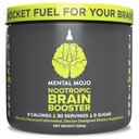Notropic Brain Booster (30 services) 诺罗蒂克饮料混合和大脑补充 - 支持能量,焦点和记忆 - 零卡路里,无糖 - Kiwi草莓