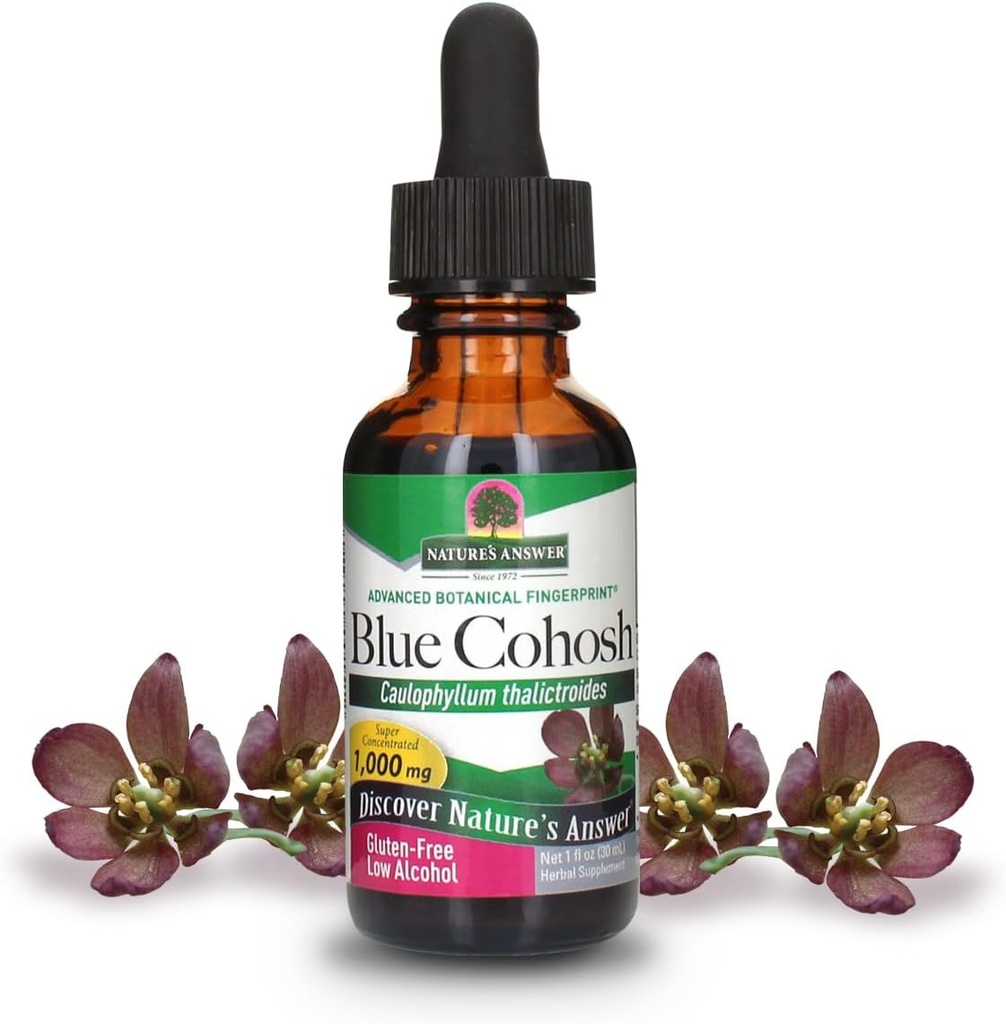 自然之答 蓝色Cohosh 根与有机酒精, 1-Fluid Ounce