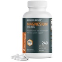Bronson Magnesium 500 MG 支持 Bone & Muscle 健康和神经系统支持 - 非 GMO, 240 蔬菜片