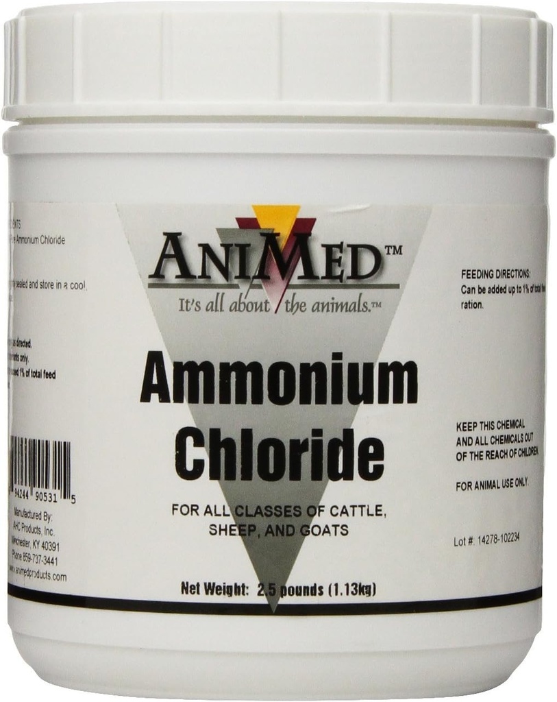 AniMed Powder 99.9-Percent 氯化铵用于马狗猫牛羊羊,2.5-Pound...