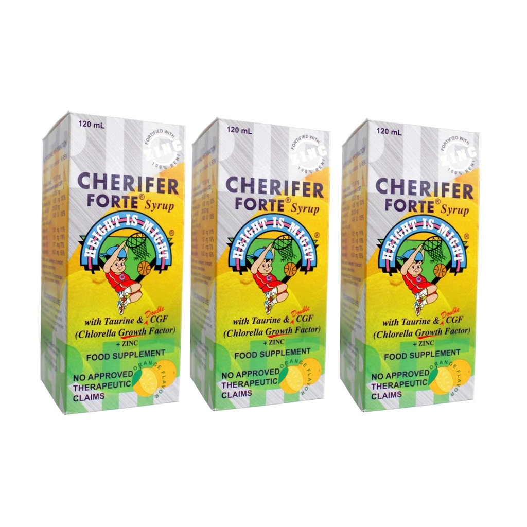 3 CHERIFER Forte Syrup w/Taurine和双氯氏菌生长系数+锌 120毫升