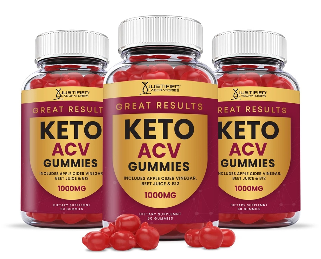 合理实验室( 3 Pack Great Results Keto ACV Gummys 高级公式 1000MG) 与石榴蜜蜂汁粉 B12 Vegan Non GMO 180 Gummys 配制