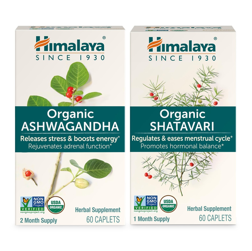 Himalaya Organdha for Energy Support PMS, Mendrual Cramp Relief & Menopause Support, 60 Capsules Each - 2 产品包