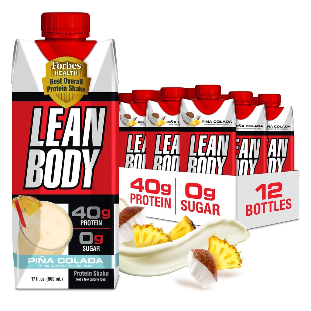 皮纳·科拉达蛋白质摇摆,40g蛋白,Whey Blend,0 糖,Gluten Free,22 维生素和矿物,17 Fl Oz(12包)