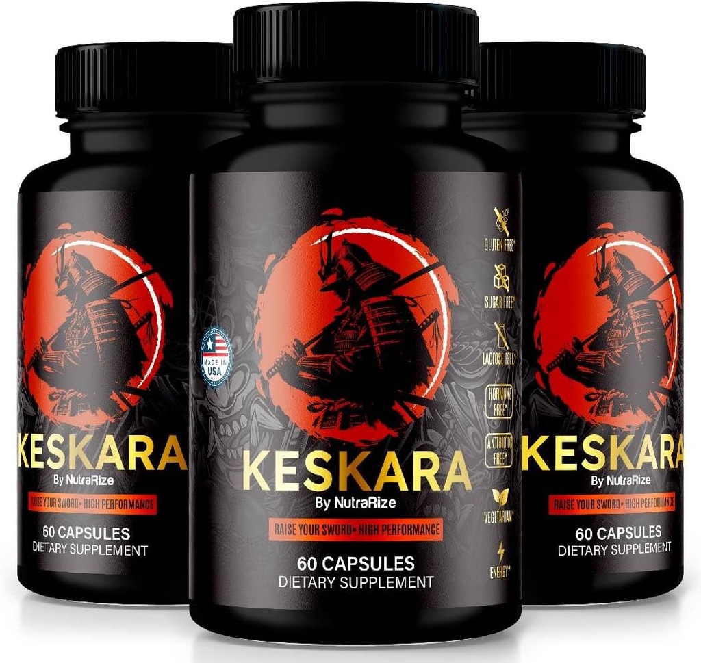(3 Pack) Keskara Pills for Men, Keskara Capsules, Keskara Male 补编,Premium性能支持,肌肉生长和总体健康自然公式,官方审查(180 Capsules)