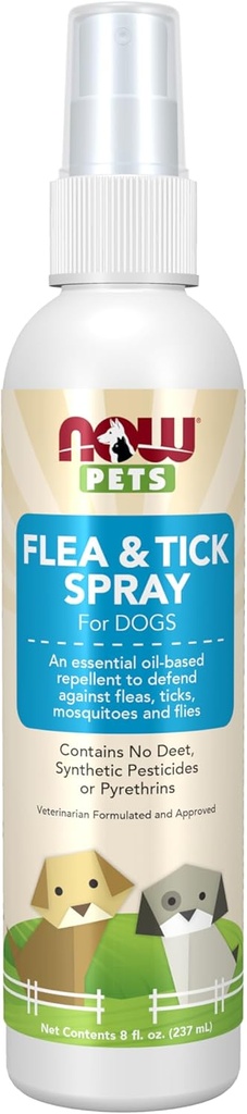 Now Pet Health, Spray for Dogs, Nually Oil Based, no Deet, 8 -Ounce (英语:现在的宠物健康(英语:Pet Health, Spray for Dogs), Number Oil Based, No Deet, 8 -Ounce (英语:现在的宠物健康),为狗喷洒,基本油基,8 -Ounce