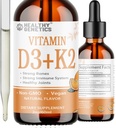 液体维生素 D3 K2 + 维生素 K2 MK-7 → 5000IU 维生素 D 液体滴 → Bones → Immune → 心脏健康 → Boost Energy 2oz