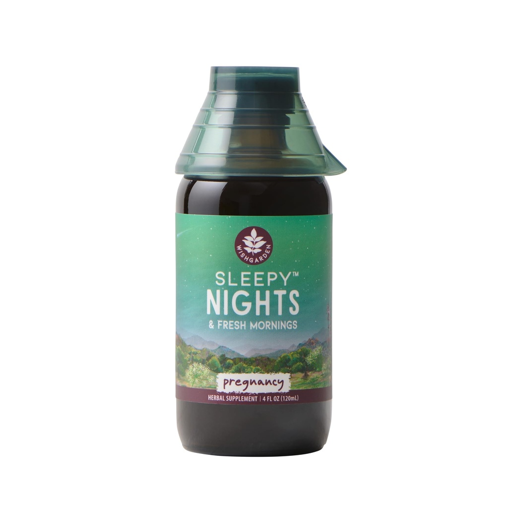 WishGarden Herbs Sleepy Nights for Profile - 孕期母亲的植物性草药睡眠援助安全,有机睡眠叮当与香蜜酒 & Scullcap 支持无梅拉托宁的休息,4oz