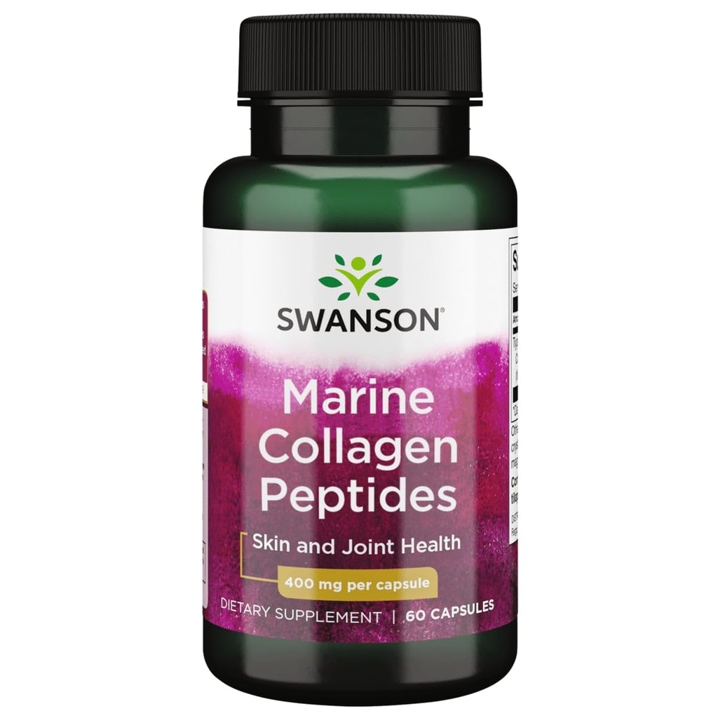 Swanson Hydrolyzed Fish Collagen Type I 400 Milligrams 60 Capsules