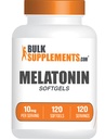 Bulk Assupports.com 梅拉托宁 10 mg 软胶 - 成人的梅拉托宁,睡眠补充 - 10 mg Me拉托宁/服务, Gluten Free, 1 Softgel/服务, 120 counter (Pack of 1)