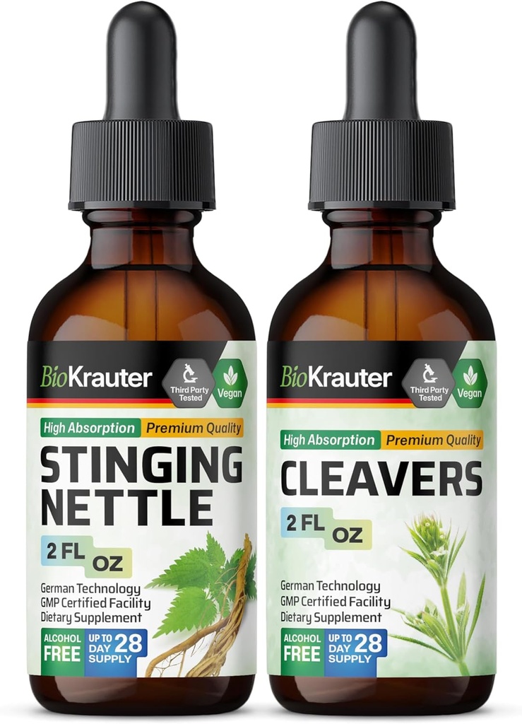 BIO KRAUTER Sting Nettle Tincture 2 Fl. Oz. & Cleavers Tincture 2 Fl. Oz. (原始内容存档于2018-09-29).