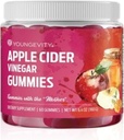 Youngevity Apple Cider Vinegar Gummies 500mg w/Raw ACV from The Mother, Detox Cleanse and Support Immunity, - 60 Gummy Vitamins