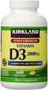 Kirkland 超强维生素D-3 2000 IU 600 软宝石