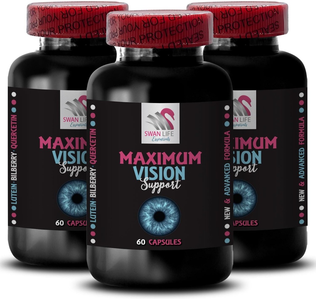 更好的视觉 - EYE ViSION supplement - 焦点更锐利, Crisp 视觉,更清晰的图像,焦点优势,视觉清晰,纯感,视觉强度,清晰的展望,明亮的场景 3瓶180盖