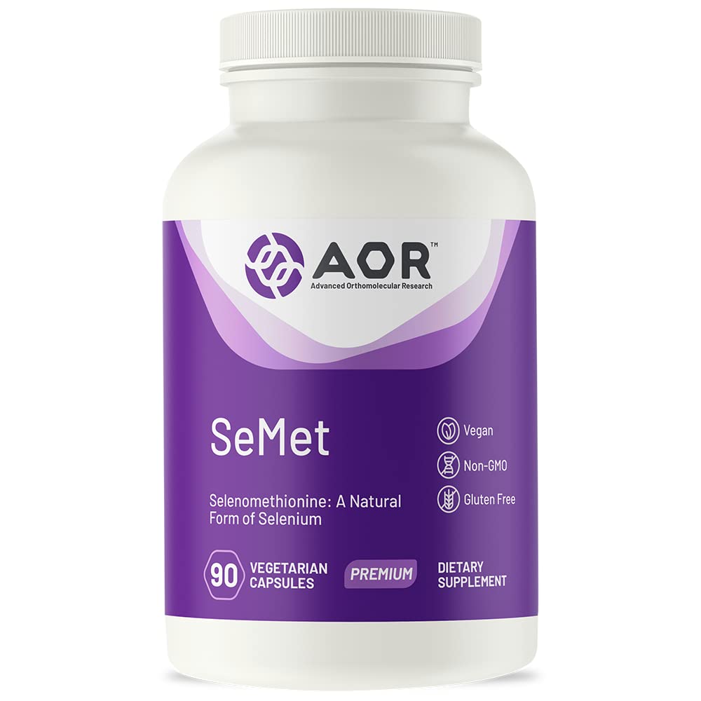 AOR、SeMet、Selenomethionine 一种天然形式的硒,支持正常细胞生长和发展,促进豁免,矿物补充,90 Capsules(90架)
