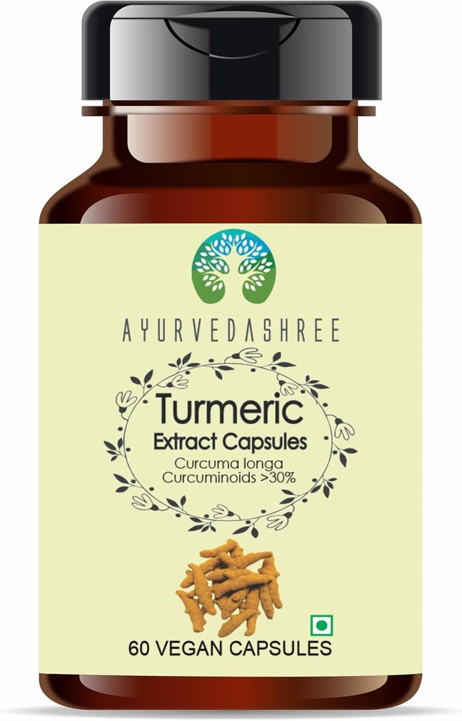 Turmeric Expless 500mg - 60 Vegetarian Capsules → Haldi Expless → Curcuma Longa → 所有自然 → 100% Vegan → Gluten-free → GMP 认证.