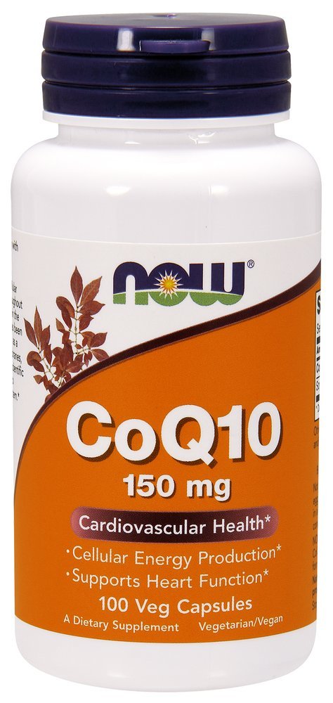 NOW 补充品, CoQ10 150 mg, 药品品级, 发酵产生的全转式, 100 Veg Capsules
