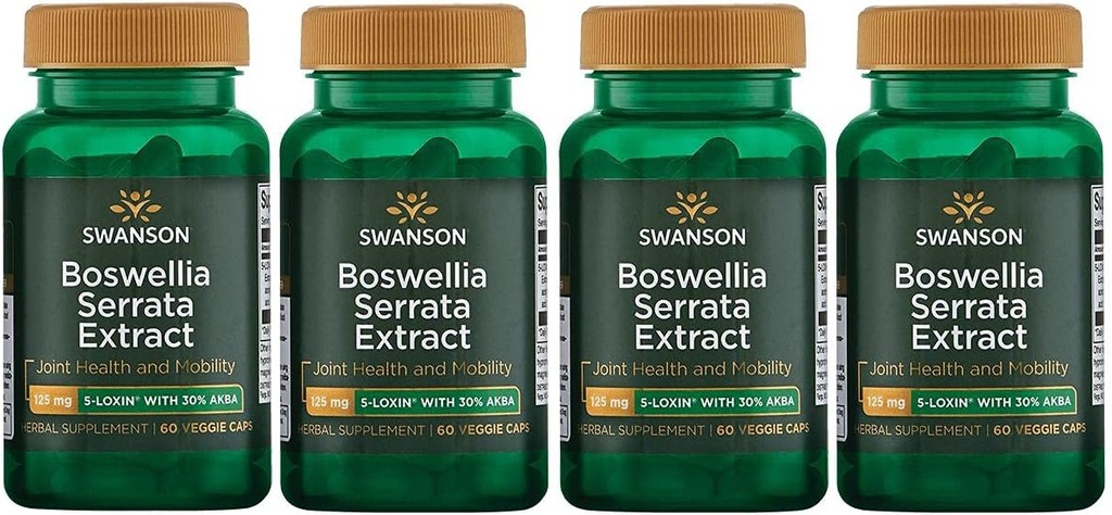 Swanson Boswellia Serrata 提取 125毫克 60 维格瓶装 4